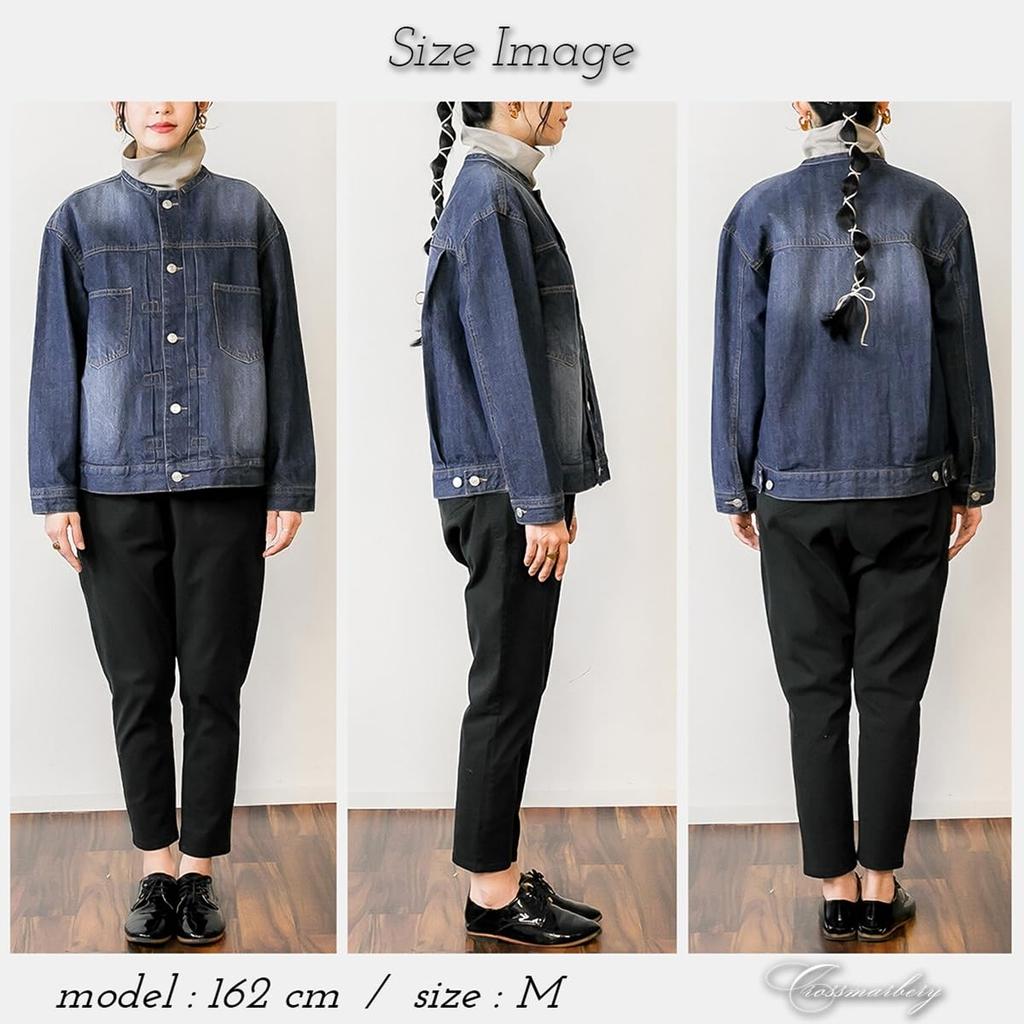 Jachetă Denim Plus Loose Denim Denim Coreeană pentru Femei Crossmarberry, Fără Guler, Mărime, Toamnă/Iarnă, Bleumarin, Croială, Bluzon, Jachetă, Supradimensionată, Stil, Drăguță,