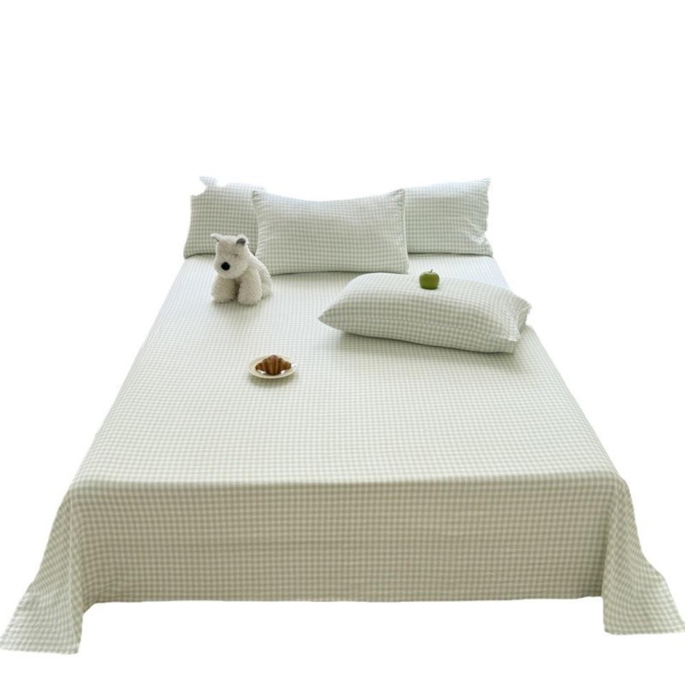 Naked Sleep Water-washed Cotton Bed Sheet Set, Pure Color, Pure Cotton Pillowcase, Bed Sheet