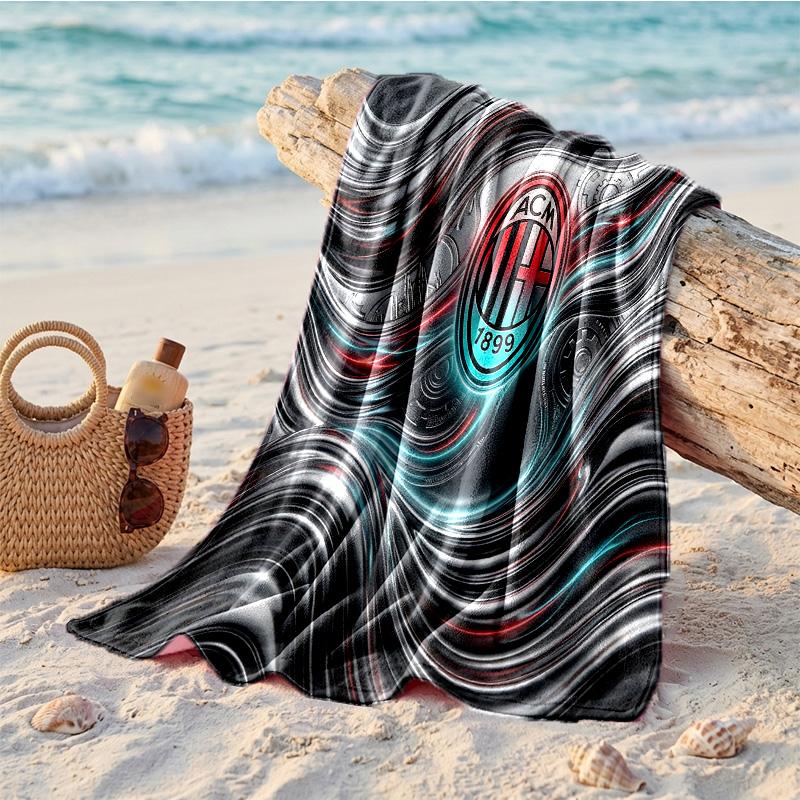 AC Milan Print Microfiber Beach Towel Quick Dry Absorbent Large Towel For Beach Swimming Travel