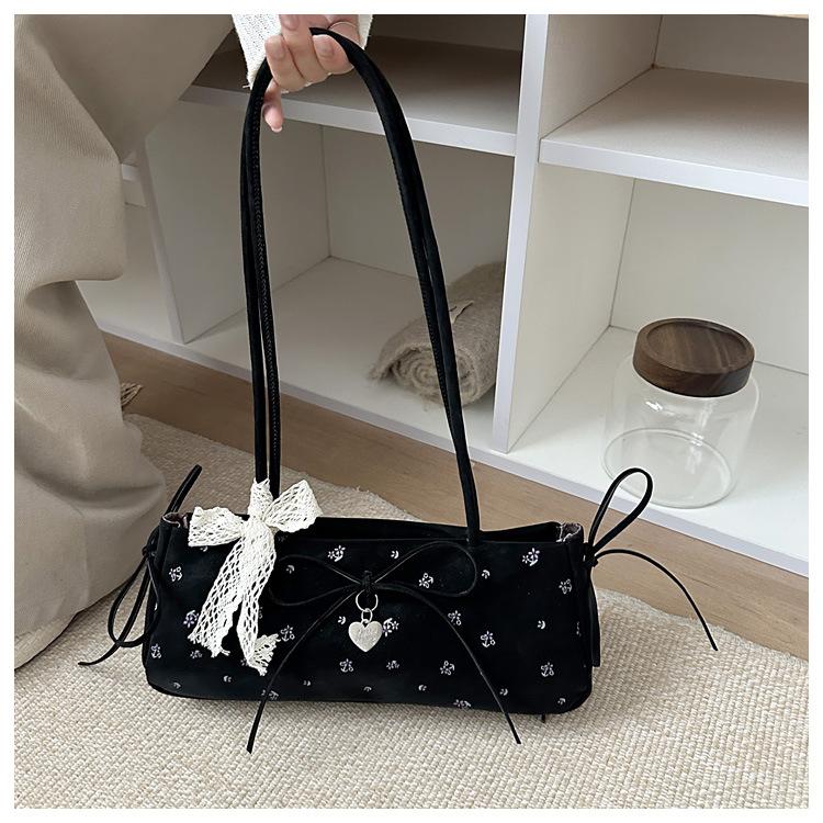 New Spring Summer Niche Print Bag for Women Commuter Versatile Shoulder Underarm Handbag Fashion Baguette Bag CLE