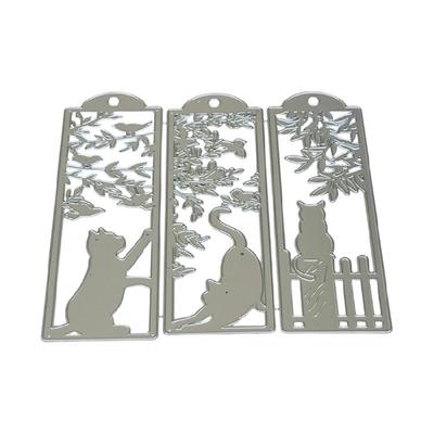 Window Kitten Cutting Dies Scrapbooking Stencils Carbon Steel Dies Cut Stencils for Card Making Photo Album Decoration