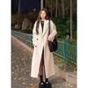 Women's Mid-Length Woolen Coat, Autumn/Winter 2025 - Korean Style In Oatmeal or Black