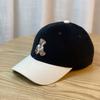 Süße gestickte Bär Baseballkappe Atmungsaktive Corduroy Reise Sonnenhut Verstellbarer breiter Rand Outdoor Sportkappe