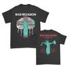 T-shirt Tour Bad Religion Anni '90 Hardcore Punk con Croce di Ferro Vintage Design Colori Retrò per Fan