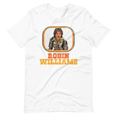 ROBIN WILLIAMS 70s Style Portrait Tee Shirt Short-Sleeve Unisex 100% Cotton T-shirt Mens Tees Top
