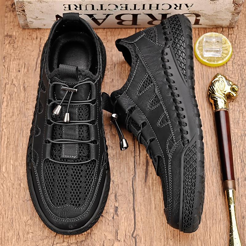Summer Men's Outdoor Sneakers Breathable Mesh Casual Flats Driving Shoes Large Size 39-46