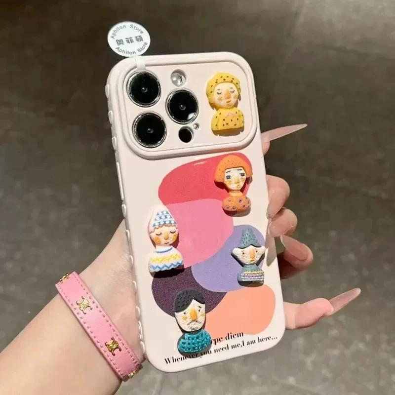 The New Love Frame Doll Is Suitable for Anti-drop iPhone16/15Pro Mobile Phone Case 17promax Protective Case.