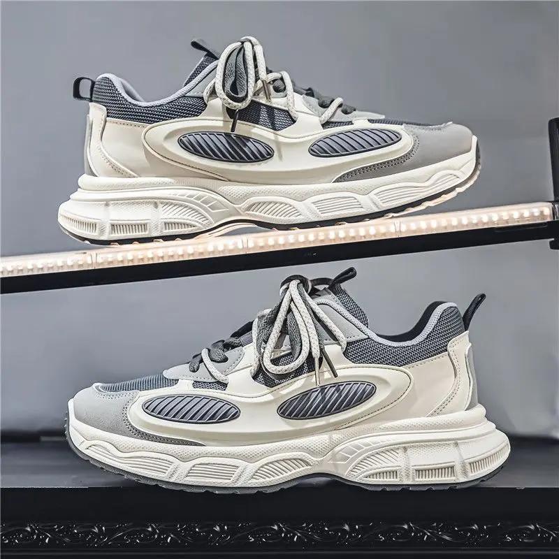 Gray Male Sports Shoes Low-Top Mesh Upper Price Without Leather Walking Basketball Trends 2025 Outdoor Gym Men's Casual Sneakers