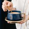 Ceramic Coffee Cup Set Home Office Afternoon Tea Cup with Spoon Couple Men and Women Breakfast Cup
