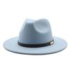 British Woolen Jazz Top Hat Men And Women Big Eaves Hat Fashion Big Eaves Felt Hat