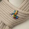 Broche émaillée Faune Mignon Animal Broche revers Colibri coloré Renard Loup Broche