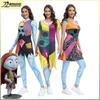 The Nightmare Before Christmas Sally Halloween Costume - Layered Cosplay Dress with 3D Print