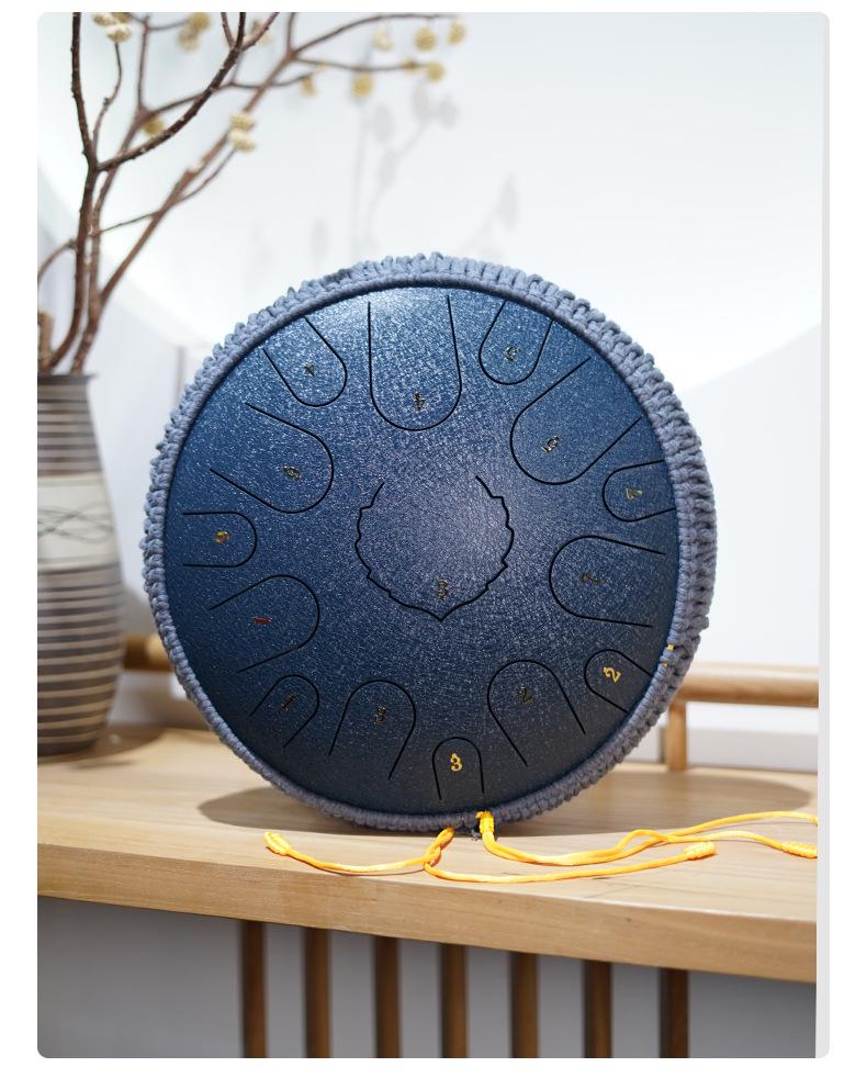 Ethereal Steel Tongue Drum - 6/8/10/12/13/14 Inch Handpan Percussion Instrument.