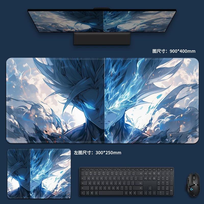 Suport pentru mouse din piele PU creativ, supradimensionat, Dragon Ball, suport pentru tastatură de computer, Son Goku, animație, băieți, suport pentru mouse anti-alunecare, joc, e-sports, covoraș special pentru masă