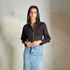 Virgio Women Full Length Full Fitted Fit Shirt Collar Top