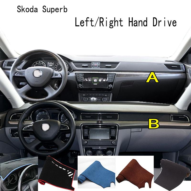 For Skoda Superb Dashmat Dashboard Cover Instrument Panel Sunscreen Pad Ornaments