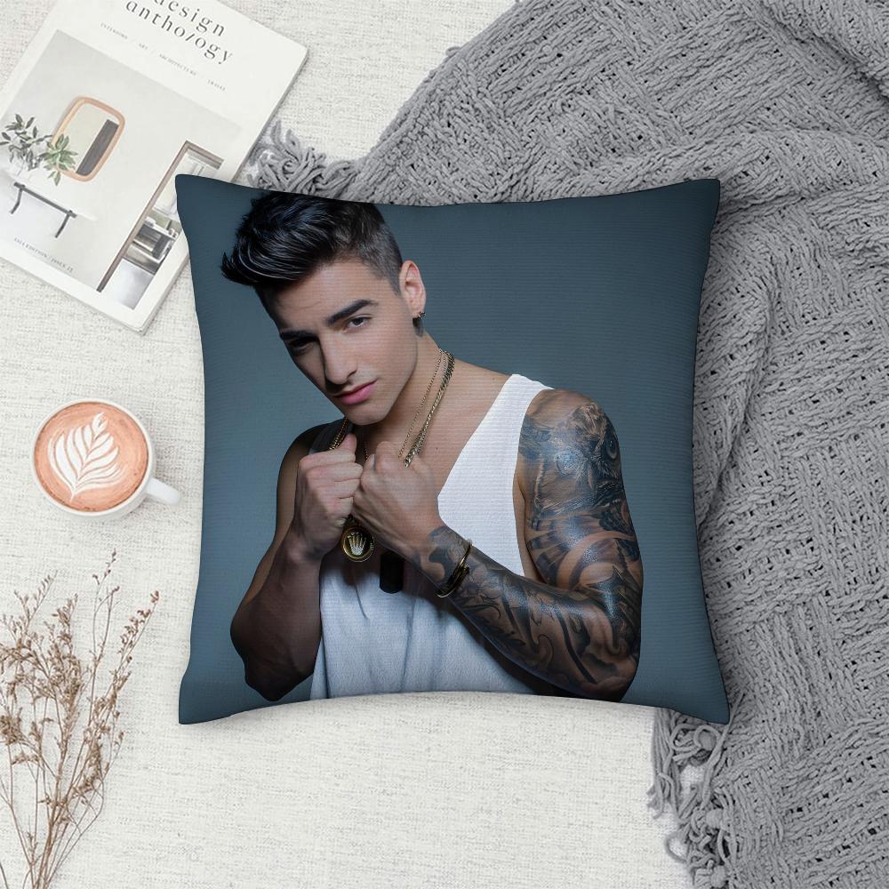 S-Singer M-Maluma Pillow Case Sofa Decorative Home Double-Sided Print Plush Square Throw Pillow Covers Cushion Decor Cover
