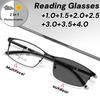 Intelligente progressive photochrome Lesebrille Herren Qualität Multifokus Anti Blaulicht Business Brille Mode Nah-Fern-Brille