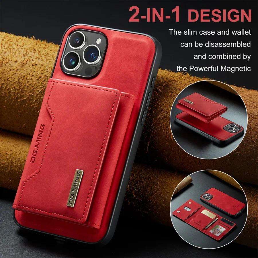 Luxe Magnetische Leren Portemonnee Hoes voor iPhone 16 Pro Max 11 12 13 14 15 Plus iPhone16 Magneet Standaard Geld Kaarthouder Cover