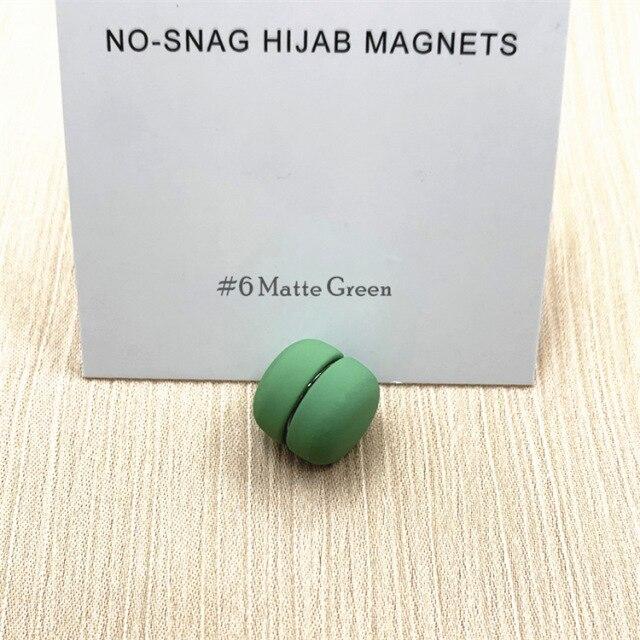 Matte Metal Hijab Scarf Magnet No Snag Muslim Women Magnetic Hijab Pins Islamic Pinless Safety Headscarf Brooches Accessories