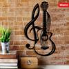 1pc Black Metal Music Note Guitar Wall Decor, Iron Art Hanging for Living Room, Bedroom, Cafe, Farmhouse Theme, Housewarming/Birthday Gift