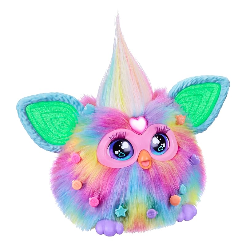 Hasbro Furby Tie-Dye Voice-Responsive Interactive Toy for Boys and Girls Ages 6+ with 15 Fashion Accessories, Animatronic, Motorized Plush Toy for