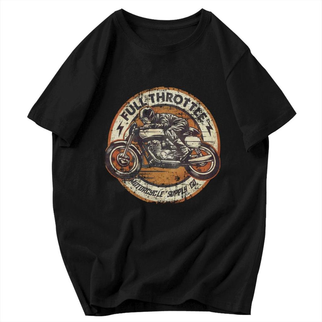 Men T Shirt Vintage Motorcycle Biker Streetwear Idea Y2K Graphic Quality Unisex Tops T Shirts