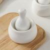 Ceramic Mortar And Pestle Set for Grinding Spices Herbs And More Kitchen Decor Essential Durable Herb Grinder Pill Crusher