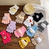 Children's Plush Gloves Winter Male and Female Middle School Students Writing Cold-proof Flip Gloves Cute Warm Five-finger Tide