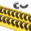 10 párů přírodních umělých řas Umělé řasy Dlouhý make-up 3D norkové řasy Prodlužování řas norkové řasy pro krásu