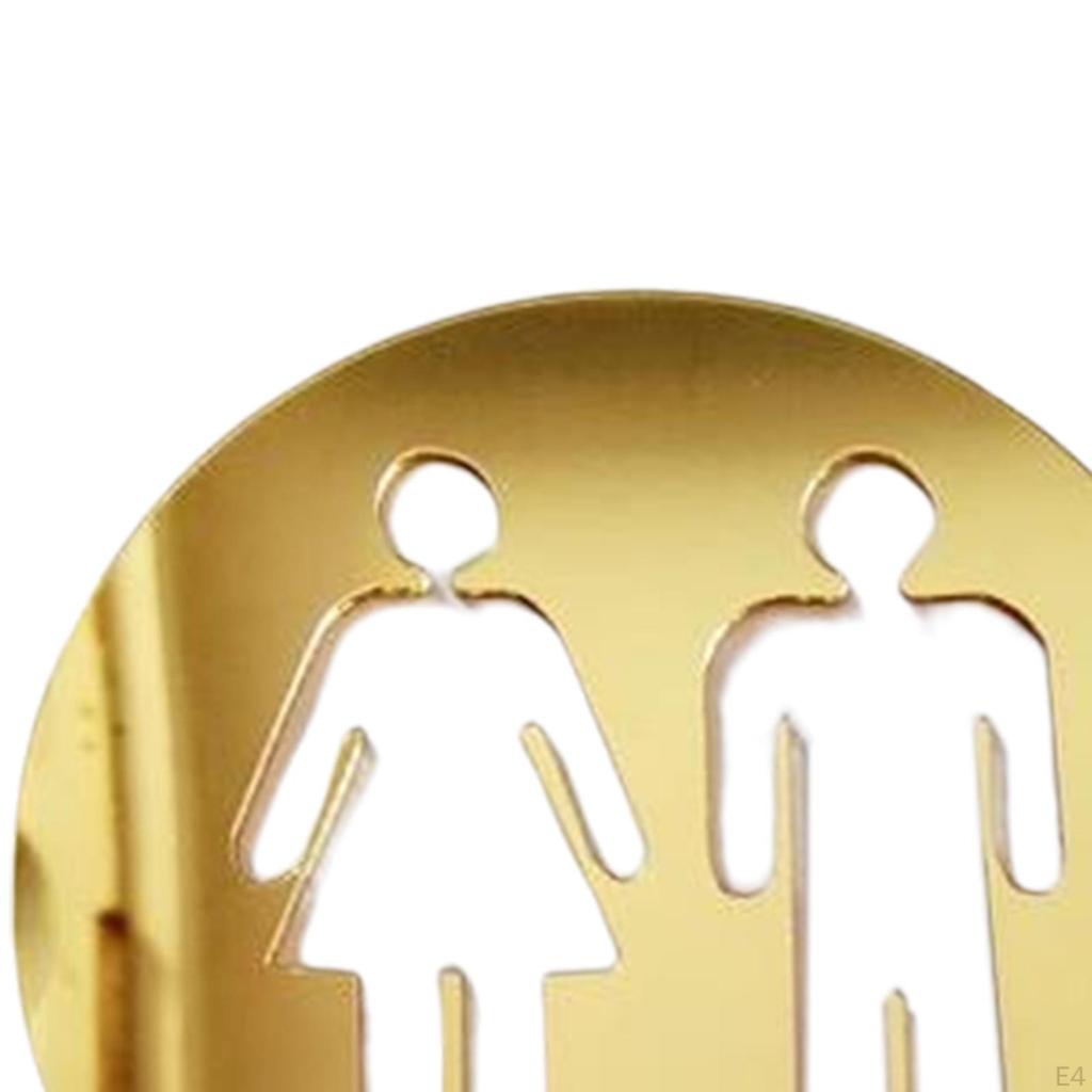 Male and Female Restroom Signs, Symbols Pictogram Placard Toilet Door Plates Sign Bathroom