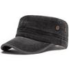Chapeau plat en coton lavé vintage pour homme, pare-soleil, casquette bec de canard pour usage extérieur et militaire