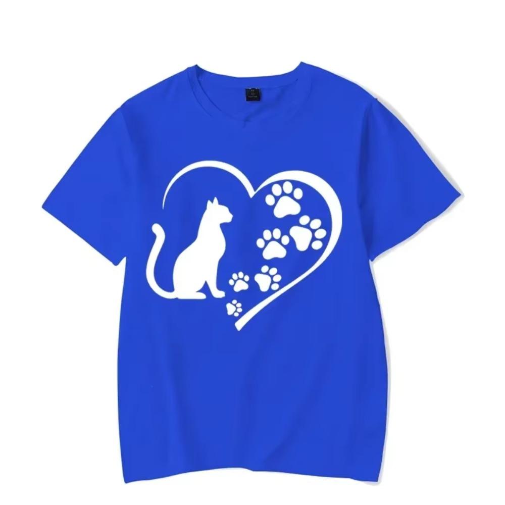 Kattenpoot Grafisch T-shirt Mannen Grappig Hart Kat T-shirt Mode Harajuku Streetwear Oversized Mannen Merk Hip Hop Top Vintage Shirt Man