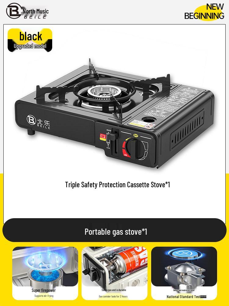 Portable Outdoor Camping Gas Stove Set with Tea Brewing Feature
