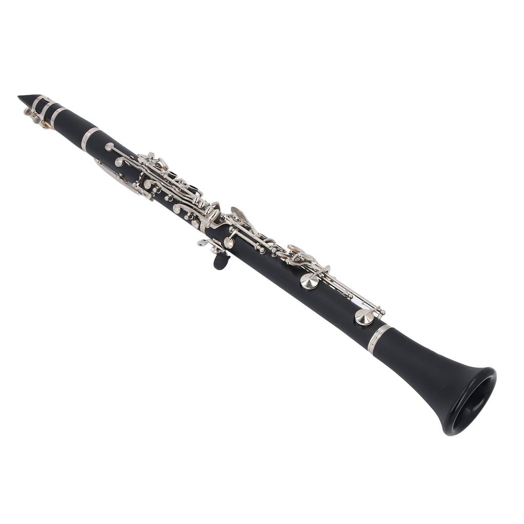 Professional Bb Clarinet Engineering Plastic 17 Keys B Flat Clarinet Instrument for Practice
