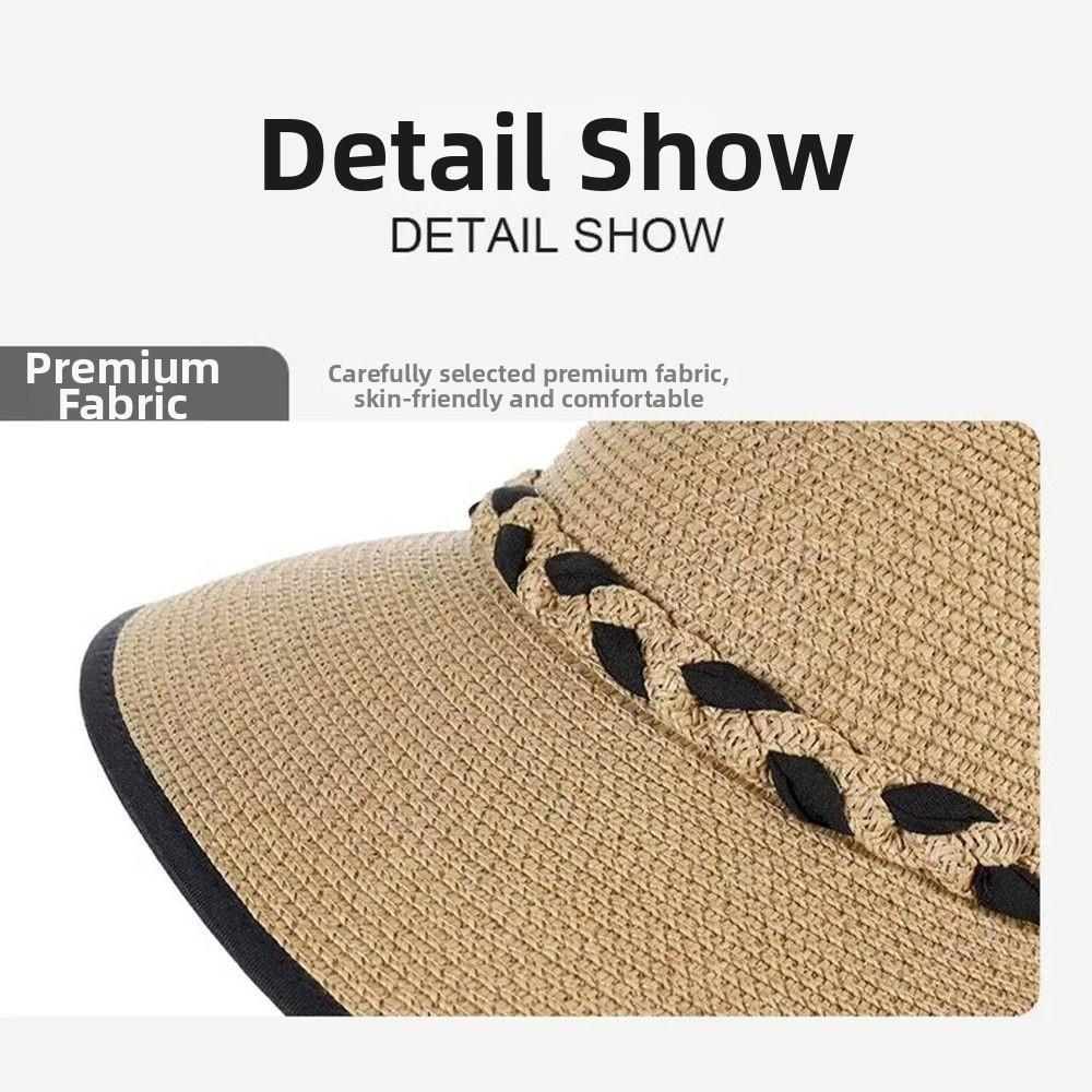 Big Bowknot Sun Visor Hat Wide Brim Outdoor Sun Hat Portable Sun Hat  Travel Outing