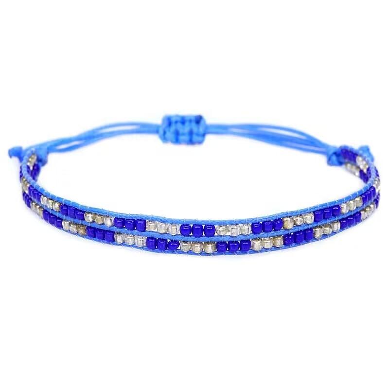 Bohemian Miyuki Seed Bead Wrap Bracelet Women Men Boho Handmade String Woven Slide Knot Adjustable Bracelets Jewelry