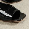 2025 Women's Square Toe Stiletto Fish Mouth Sandals - Plus Size, One-Strap, Sexy Design