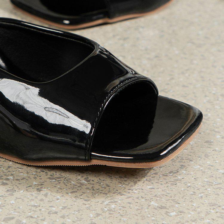 2025 Women's Square Toe Stiletto Fish Mouth Sandals - Plus Size, One-Strap, Sexy Design