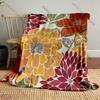 3D Watercolor Flower Printed Home Blanket -Throw for Bed, Sofa, Camping, Travel Cold Nights-Lightweight Blanket Warm & Cozy,Gift