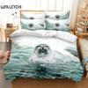 Seals Bedding Duvet Cover Set 3d Digital Printing Bed Linen Fashion Design Comforter Cover Bedding Sets  Bed Set