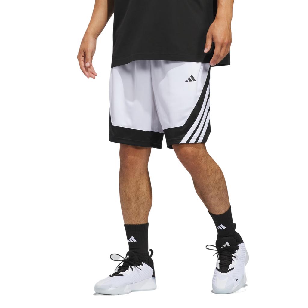 adidas Basketballshorts Herren Weiß/Schwarz Moderat KC7388