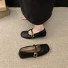 Soft-soled Mary Jane Shoes Round Head Shallow Mouth 2025 Spring New All-in-one Flat Women's Shoes with A Line