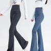 Dam Slim Fit Hög Midja Magekontroll Buttlyftande Utsvängda Jeans Ny Mode Utsvängda Långa Yogabyxor för Hösten