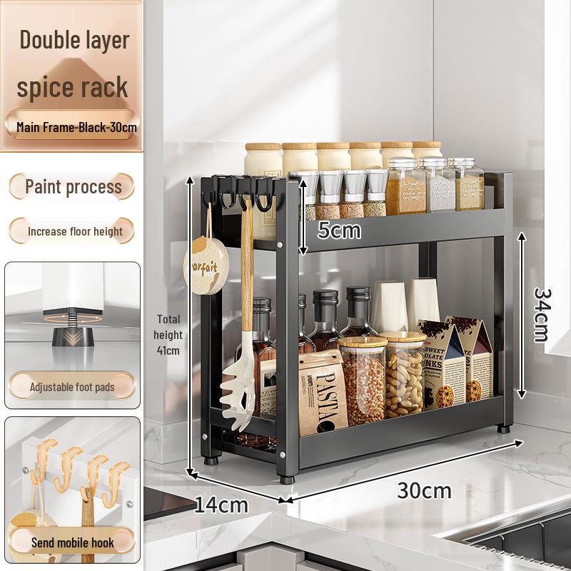 Kitchen Countertop Spice and Sauce Storage Rack