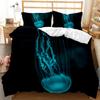 Jellyfish Duvet Cover Set Jellyfish Printed Comforter Cover For Teens Kids Ocean Theme Bedspread Sea Coral Polyester Quilt Cover