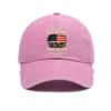 Versatile Trend American Flag Print Washed Old Soft Top Baseball Cap Unisex Sunshade Baseball Cap