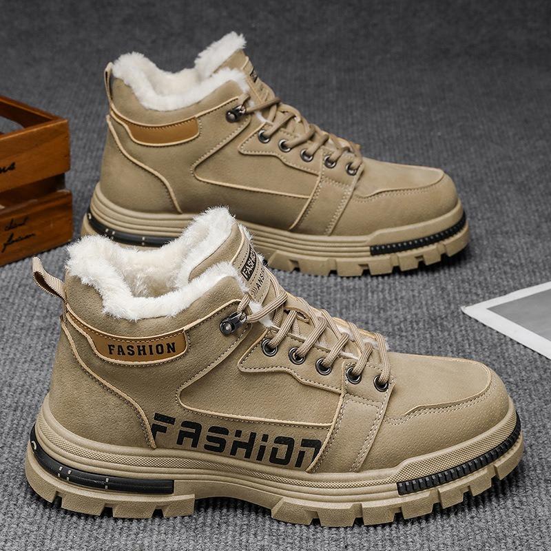Winter Men Ankle Boots 2026 Fashion Warm Plush Snow Boots Lightweight Cotton Boot Mens Designer Work Cold-proof Outdoor Sneakers