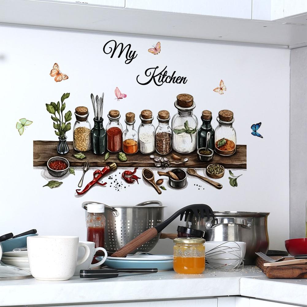 Kitchen Wall Sticker Removable Wall Decal DIY Customizable Design