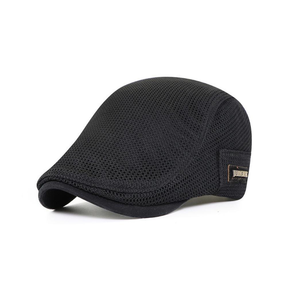 New Mesh Newsboy Caps Sun Protection Breathability British Painters Hats Solid Color Thin Berets Hat Men